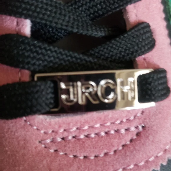 John Richmond Lace Up Leather Logo Tennis Shoe size 39 / US 8 NEW - Picture 7 of 9